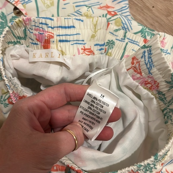 LIKE-NEW Karlie FULL SET Seashore Tropical Scallop Shorts + Shirt Set - Picture 9 of 10